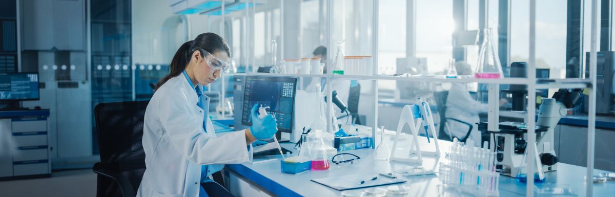 Modern medical research laboratory